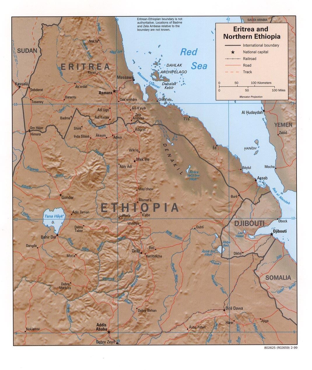 ਨਕਸ਼ਾ ਦੇ ਉੱਤਰੀ ਇਥੋਪੀਆ