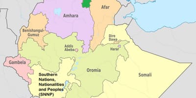 ਇਥੋਪੀਆਈ tigray ਨਕਸ਼ਾ